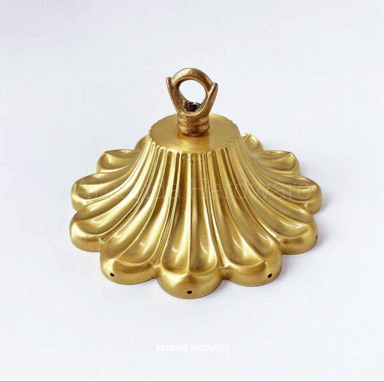 Brass Petal Wind Chime Hanger Top Canopy - 5.4in