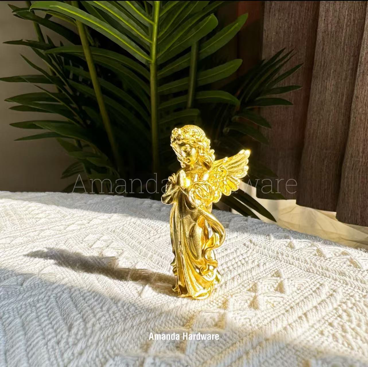 Brass Angel Figurine Pull Knob