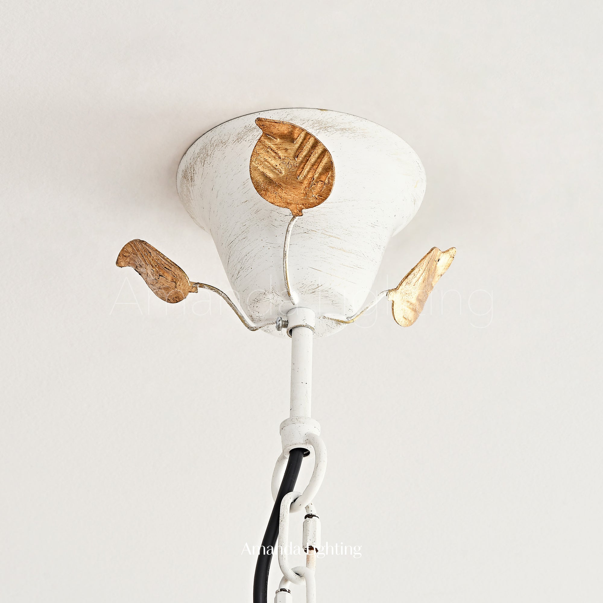 Art Deco White Tulip Flower Chandelier Lighting - 15 Lights