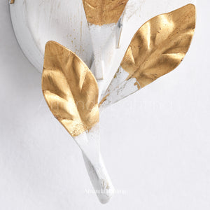 Art Deco Purplish Pink Tulip Flower Wall Sconce - 3 Lights