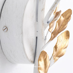 Art Deco Gold Sand Tulip Flower Wall Sconce - 3 Lights