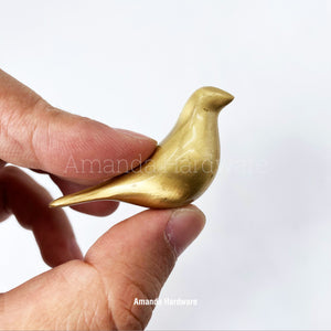 Abstract Bird Brass Pull Knob