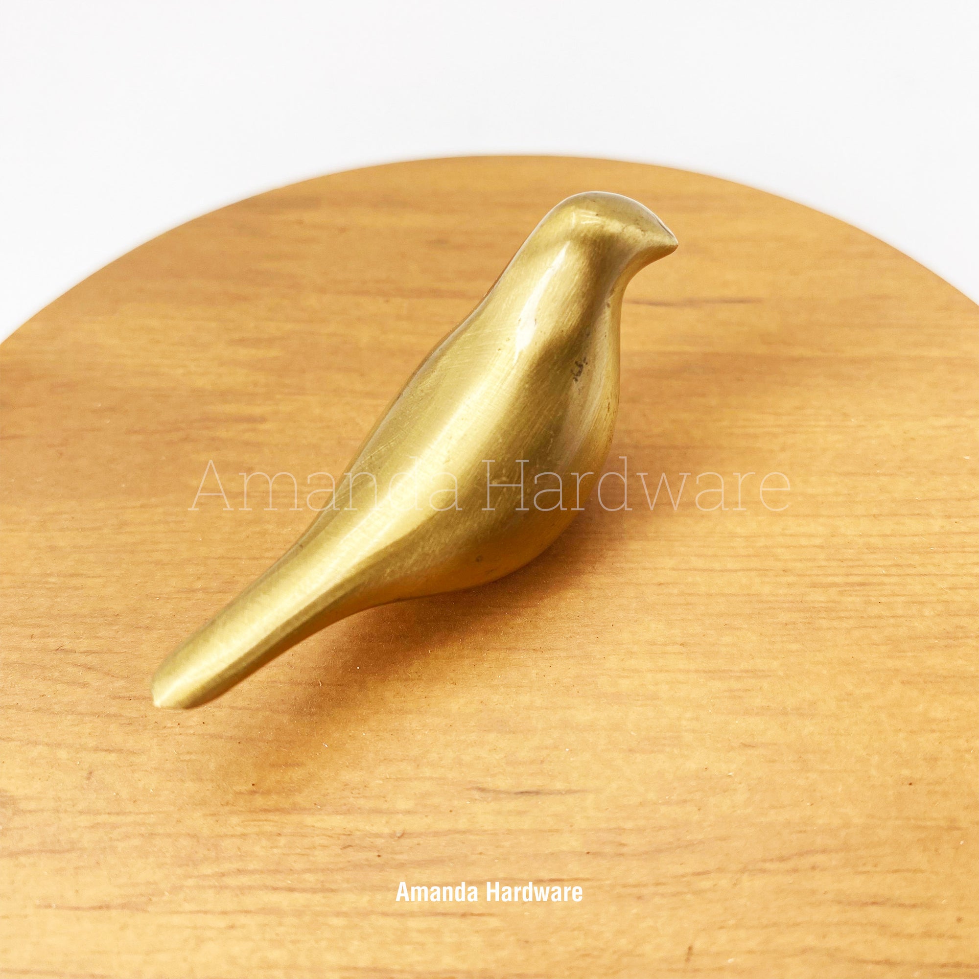 Abstract Bird Brass Pull Knob