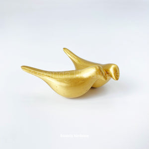 Abstract Bird Brass Pull Knob