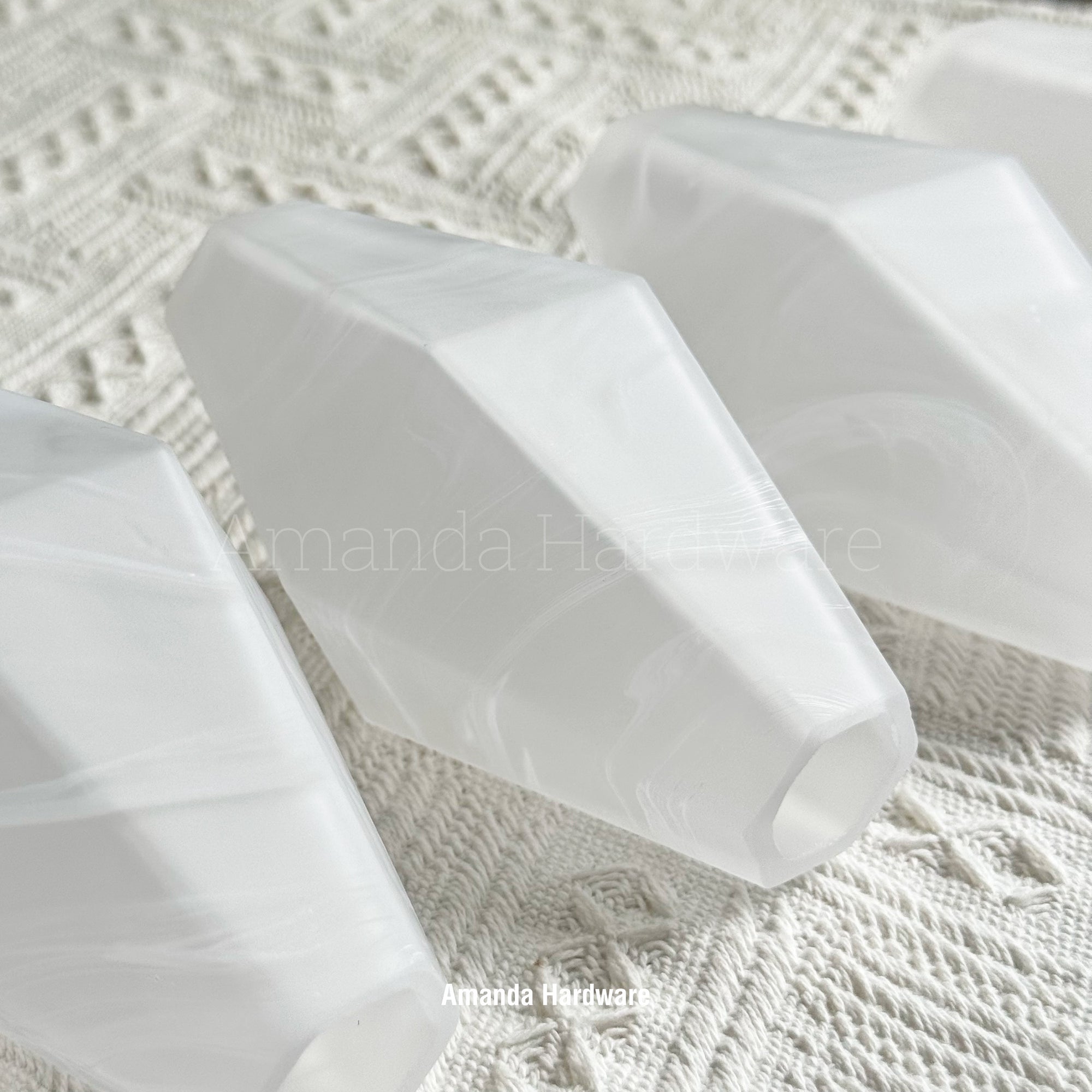 Alabaster Polyhedra Glass Droplet