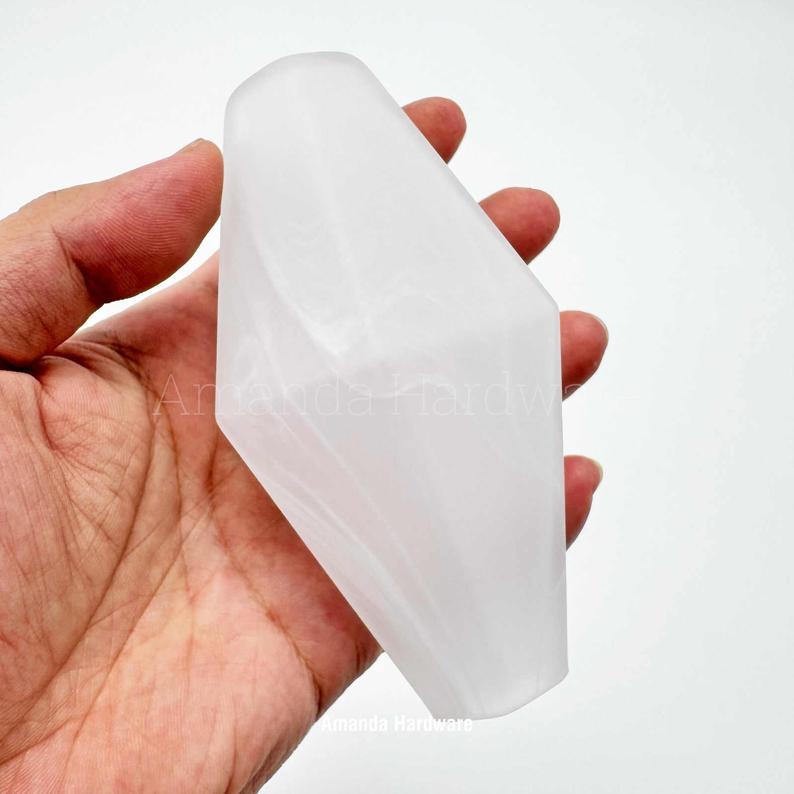 Alabaster Polyhedra Glass Droplet