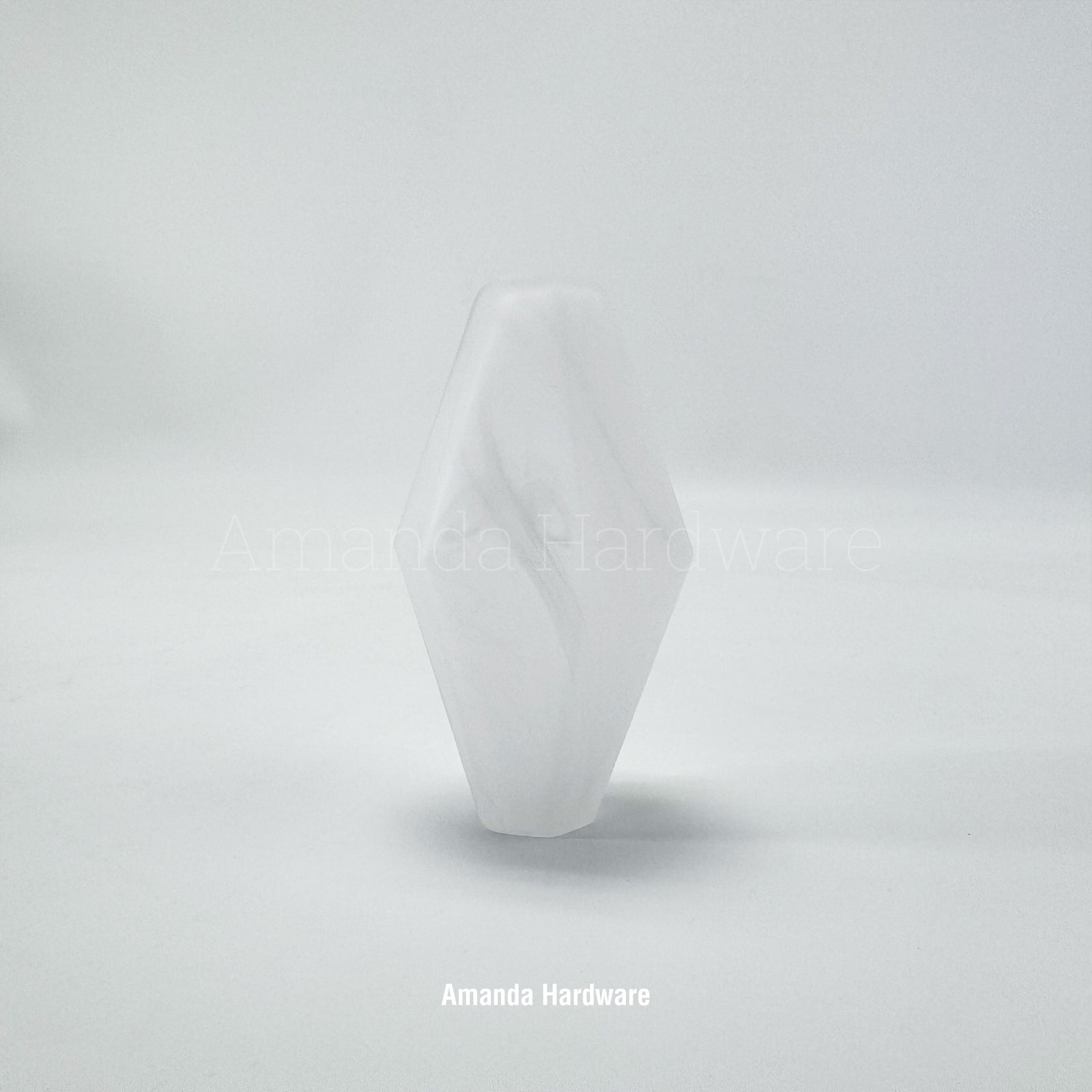 Alabaster Polyhedra Glass Droplet