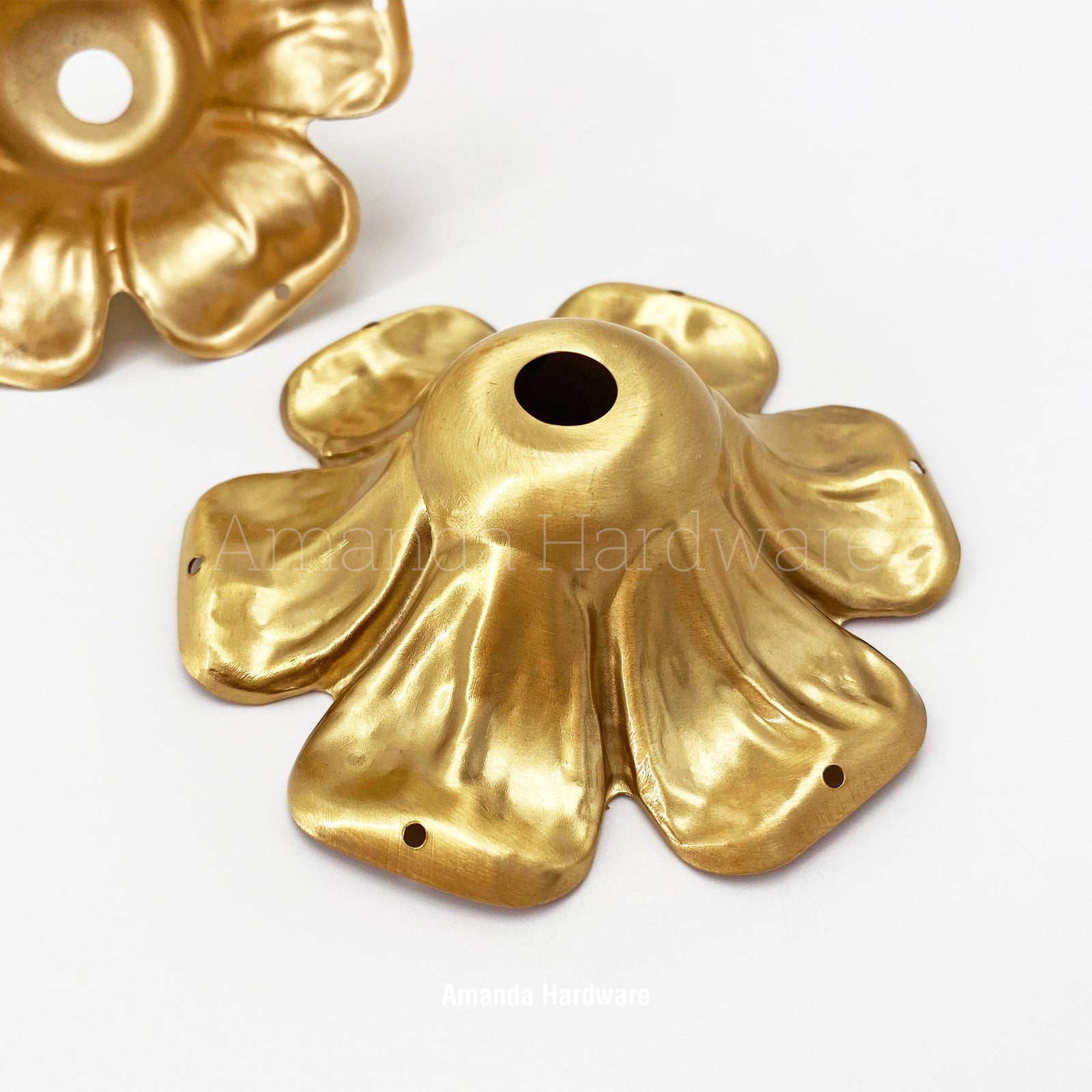 Brass Hexagonal Wind Chime Hanger Top - 3.5in