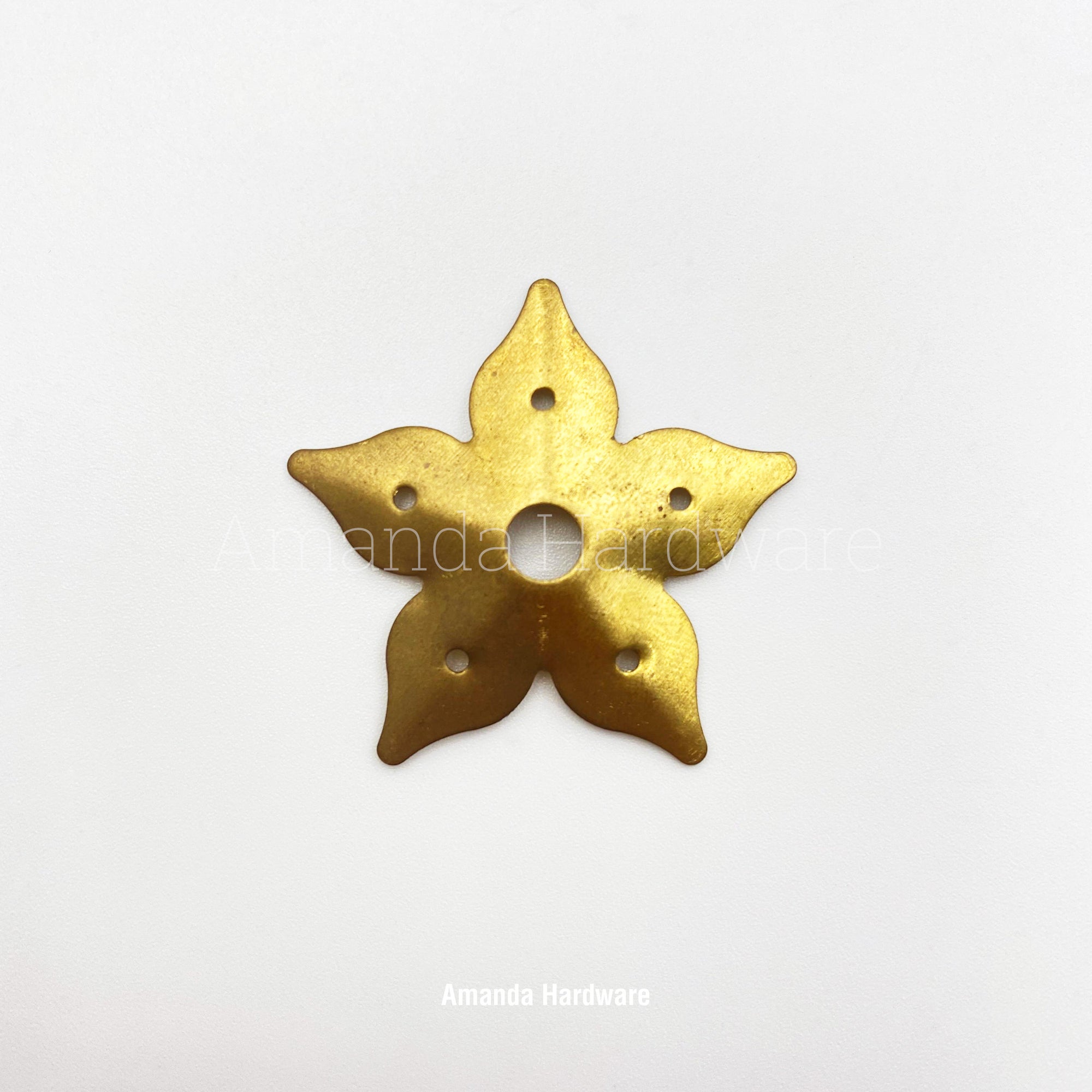 BrassnStamped Star Flower For Craft Projects - Set of 5