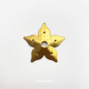 BrassnStamped Star Flower For Craft Projects - Set of 5