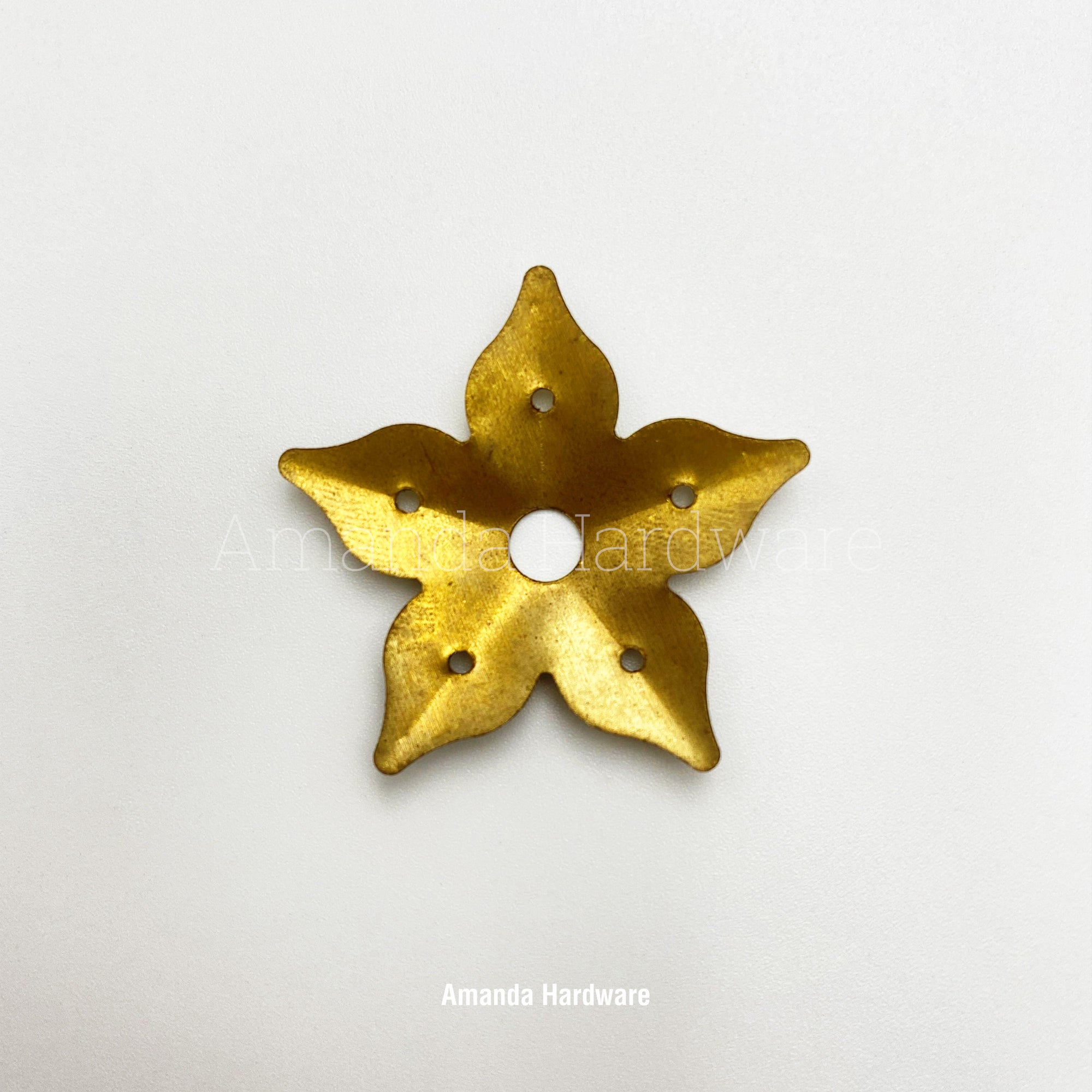 BrassnStamped Star Flower For Craft Projects - Set of 5