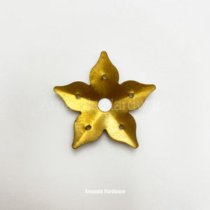 BrassnStamped Star Flower For Craft Projects - Set of 5