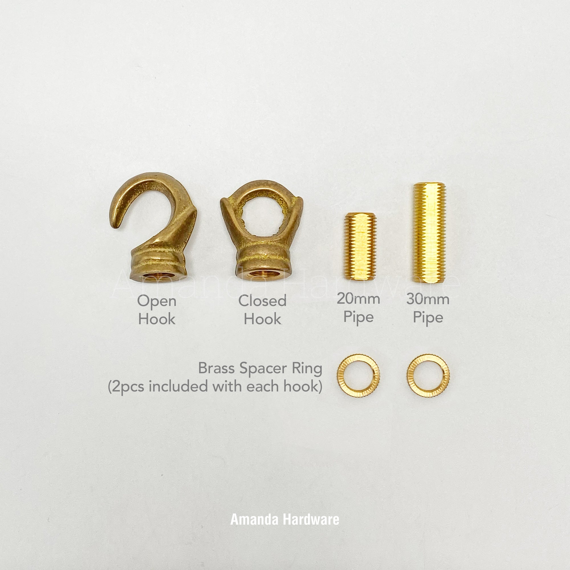 Brass Hook - Open