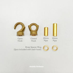Brass Hook - Open
