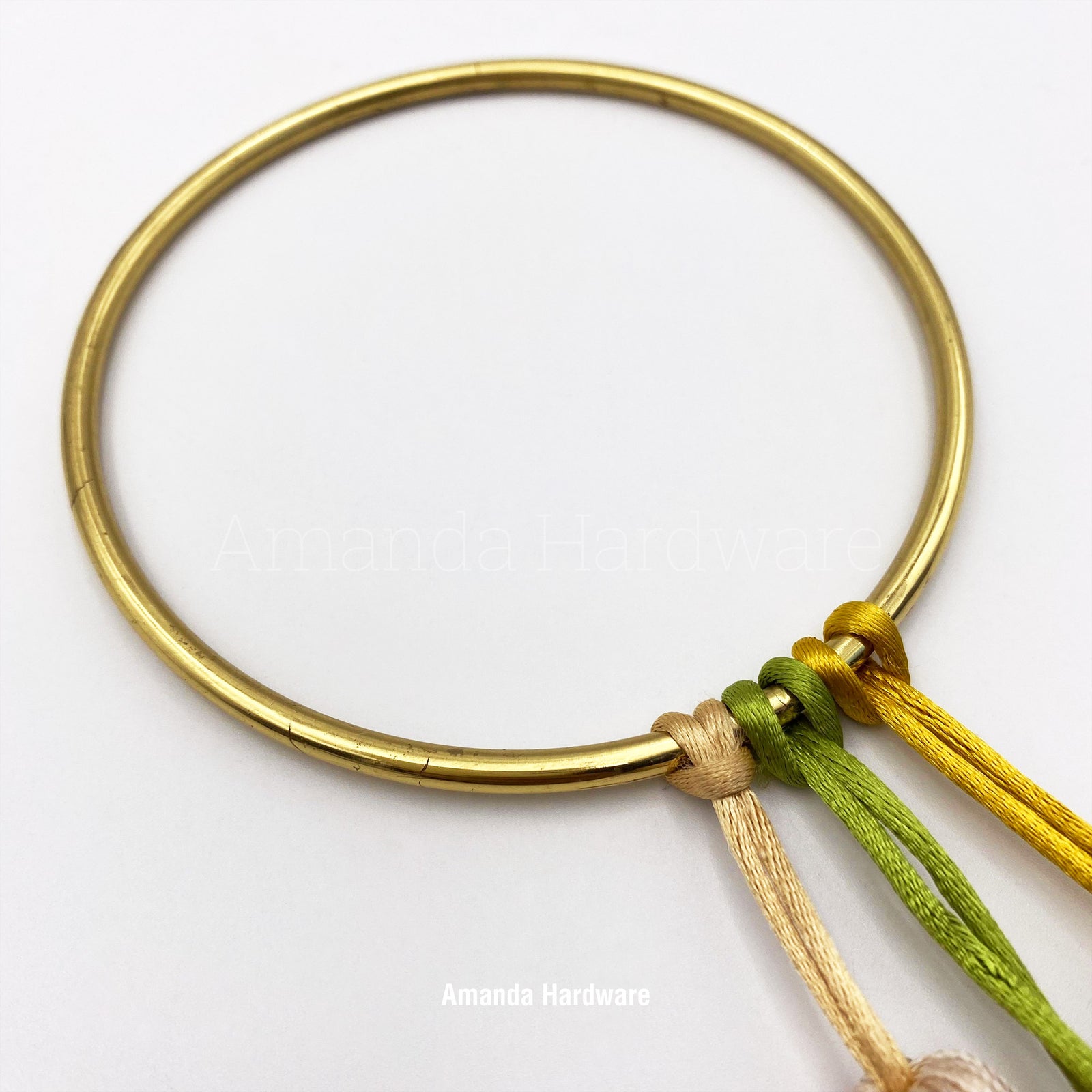 Brass Hoop Ring For Hanging Projects - Set of 4