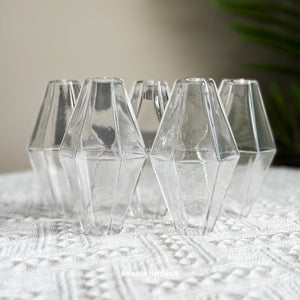 Clear Polyhedra Glass Droplet