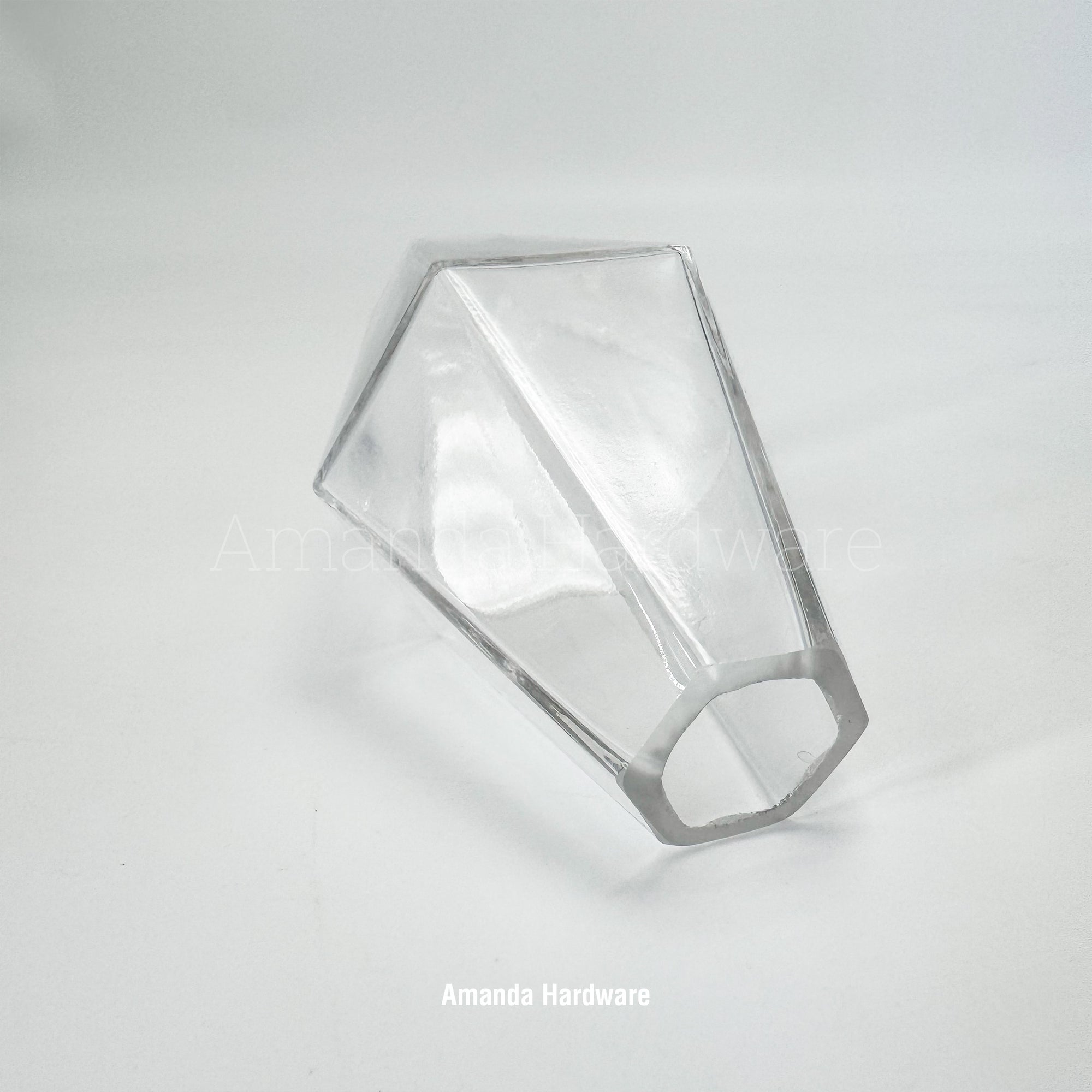 Clear Polyhedra Glass Droplet