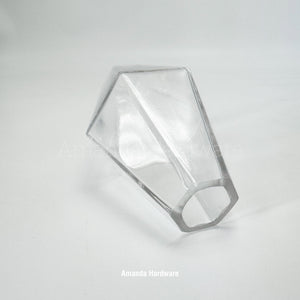 Clear Polyhedra Glass Droplet