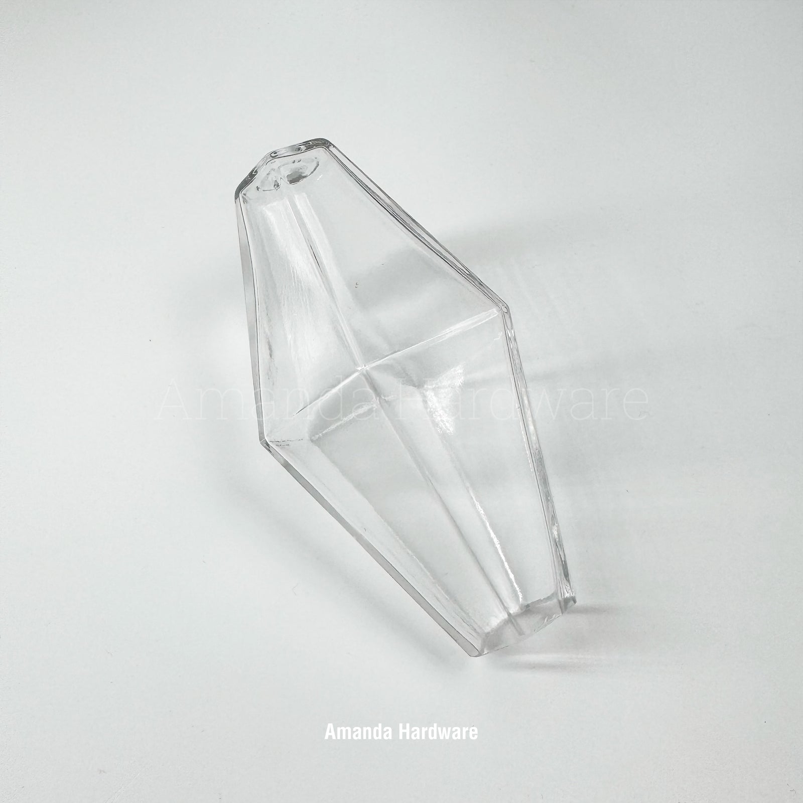 Clear Polyhedra Glass Droplet