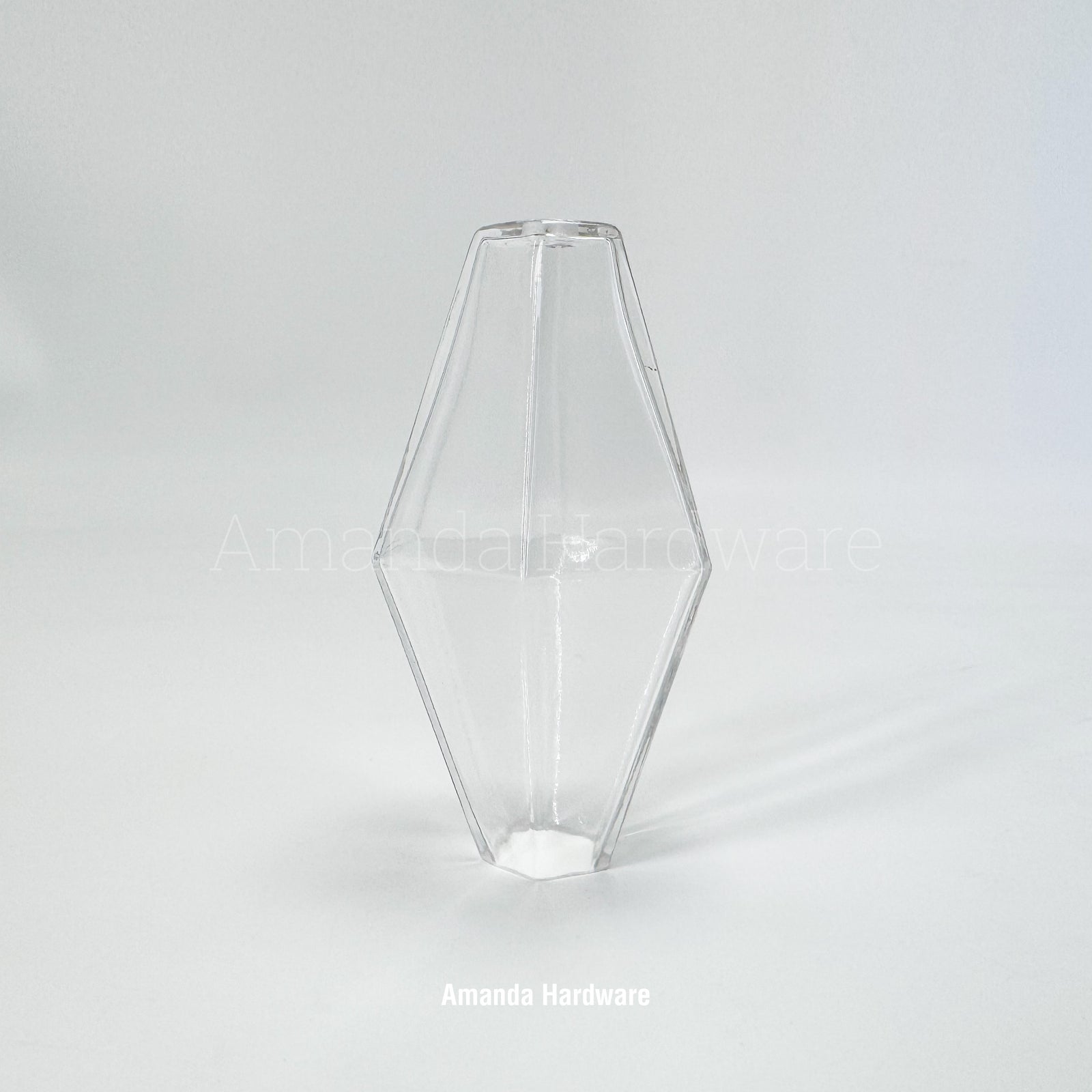 Clear Polyhedra Glass Droplet