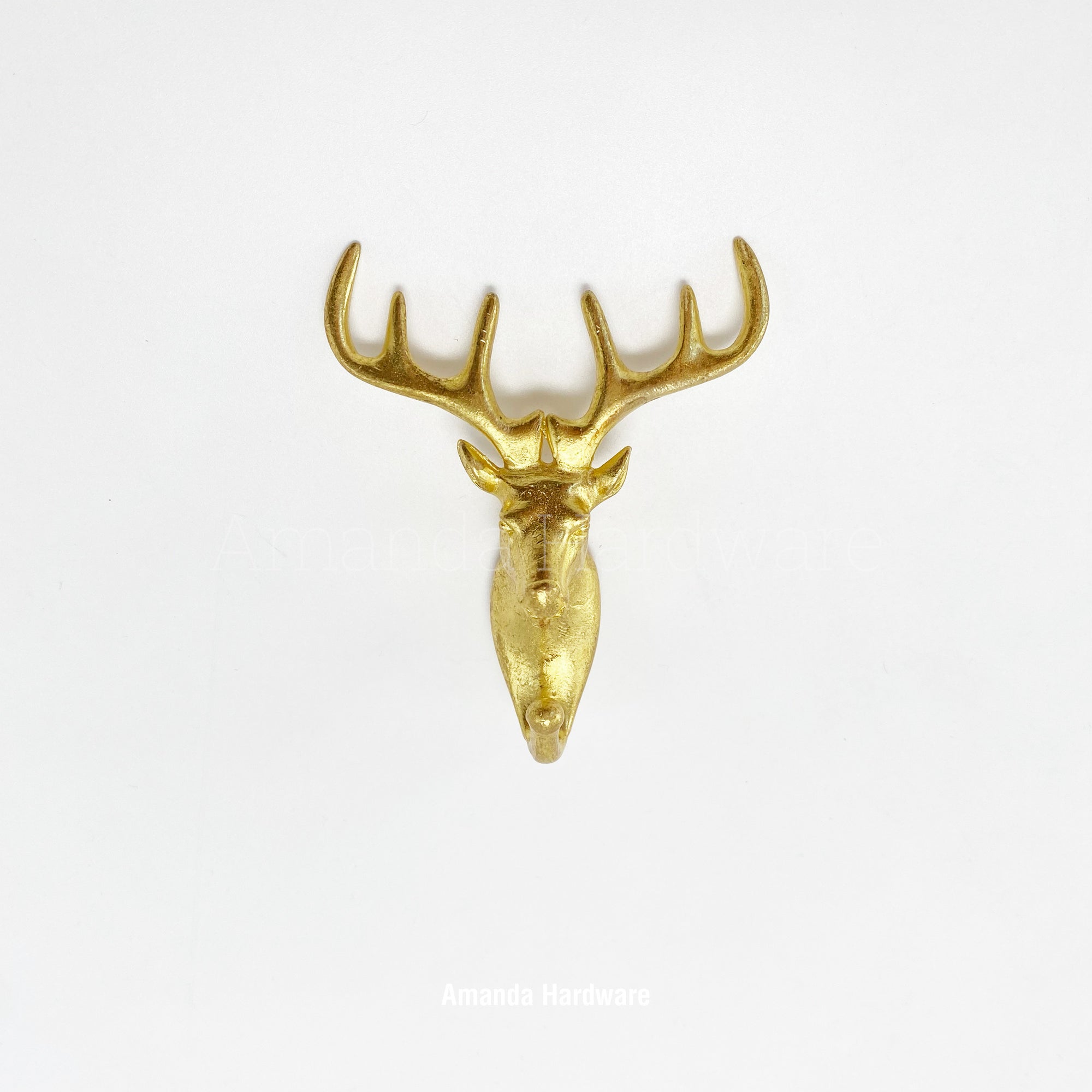 Brass Deer Pull Knob - Wall Hook