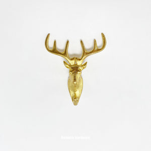 Brass Deer Pull Knob - Wall Hook