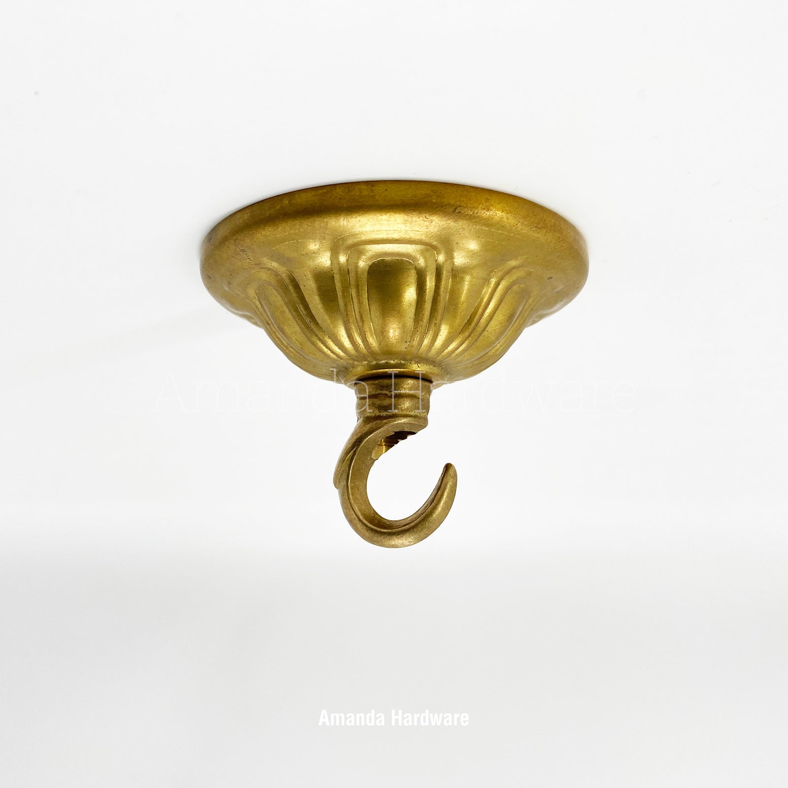 Brass Stamped Dome Hook - 3in