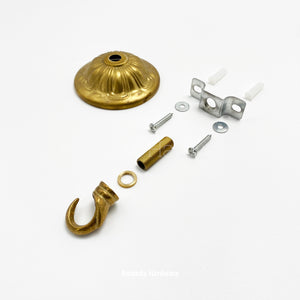 Stamped Brass Dome Hook - 3in