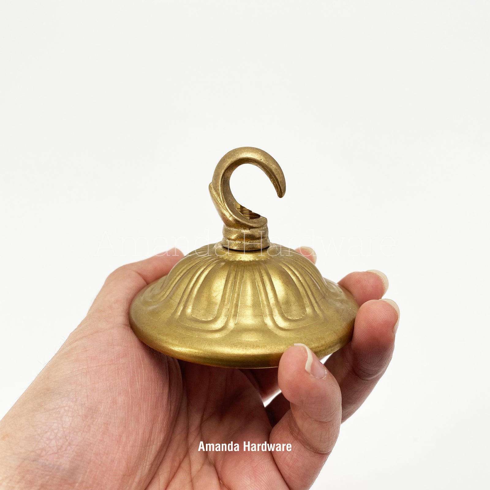 Brass Stamped Dome Hook - 3in