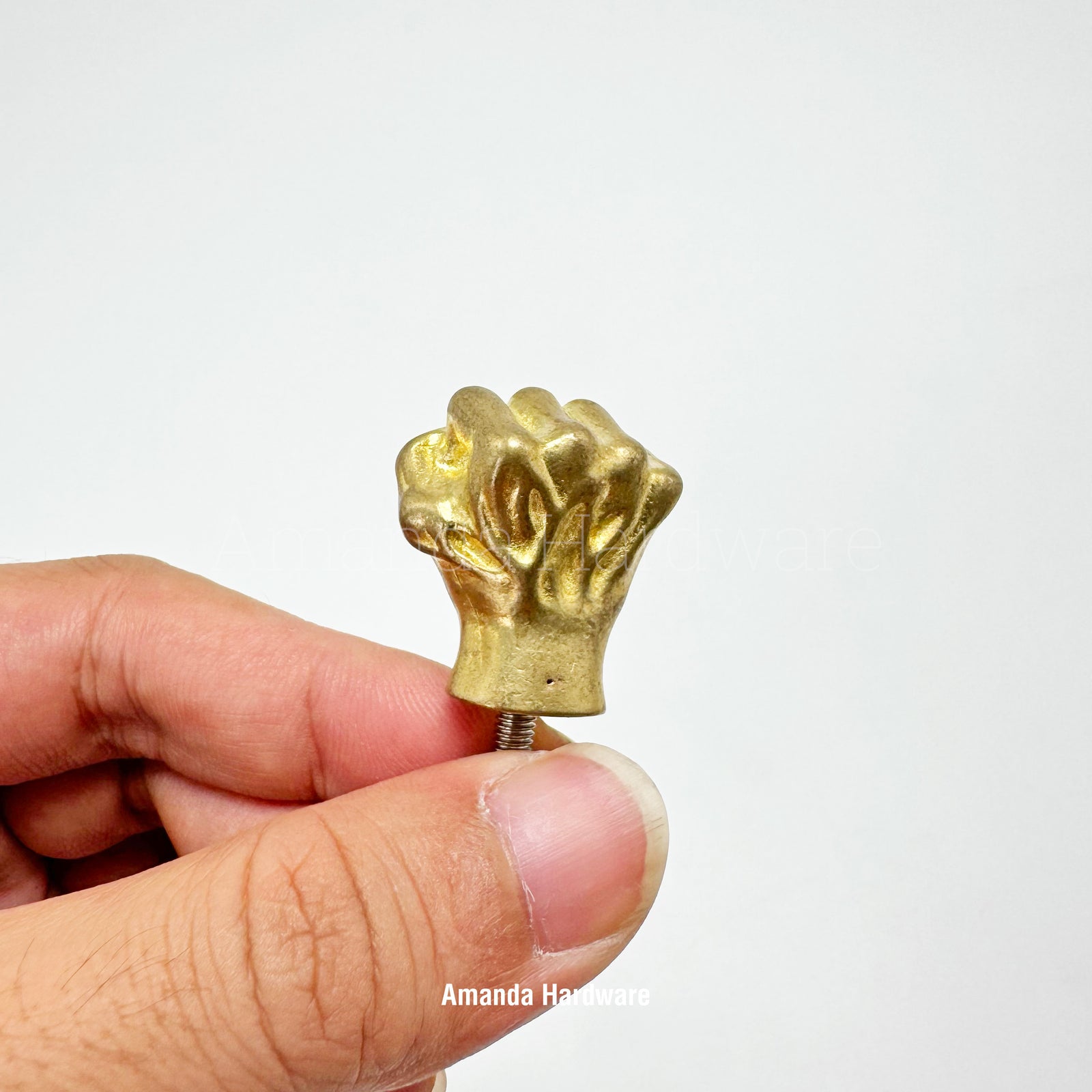 Brass Fist Pull Knob