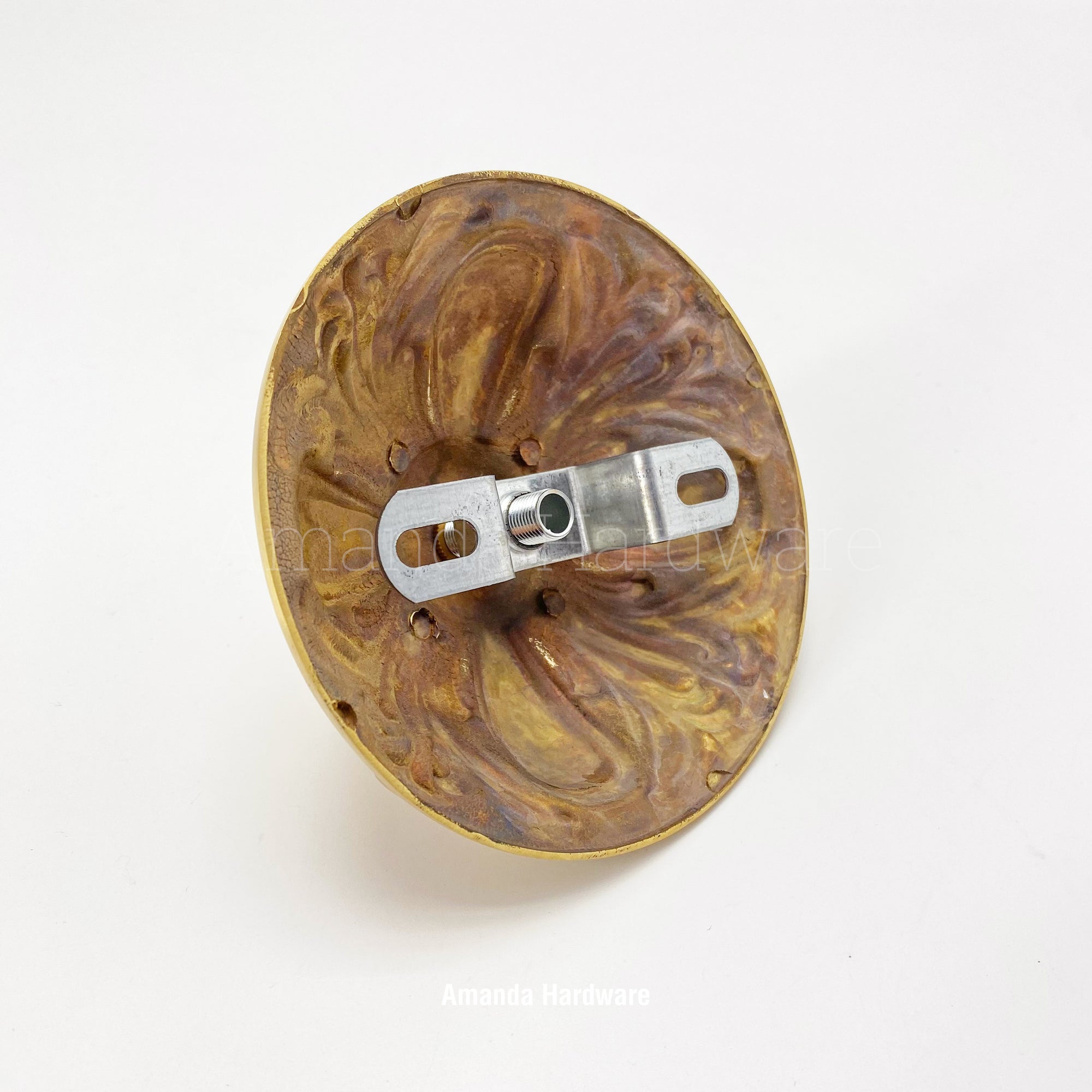 Brass Floral Dome Hook - 4.72in