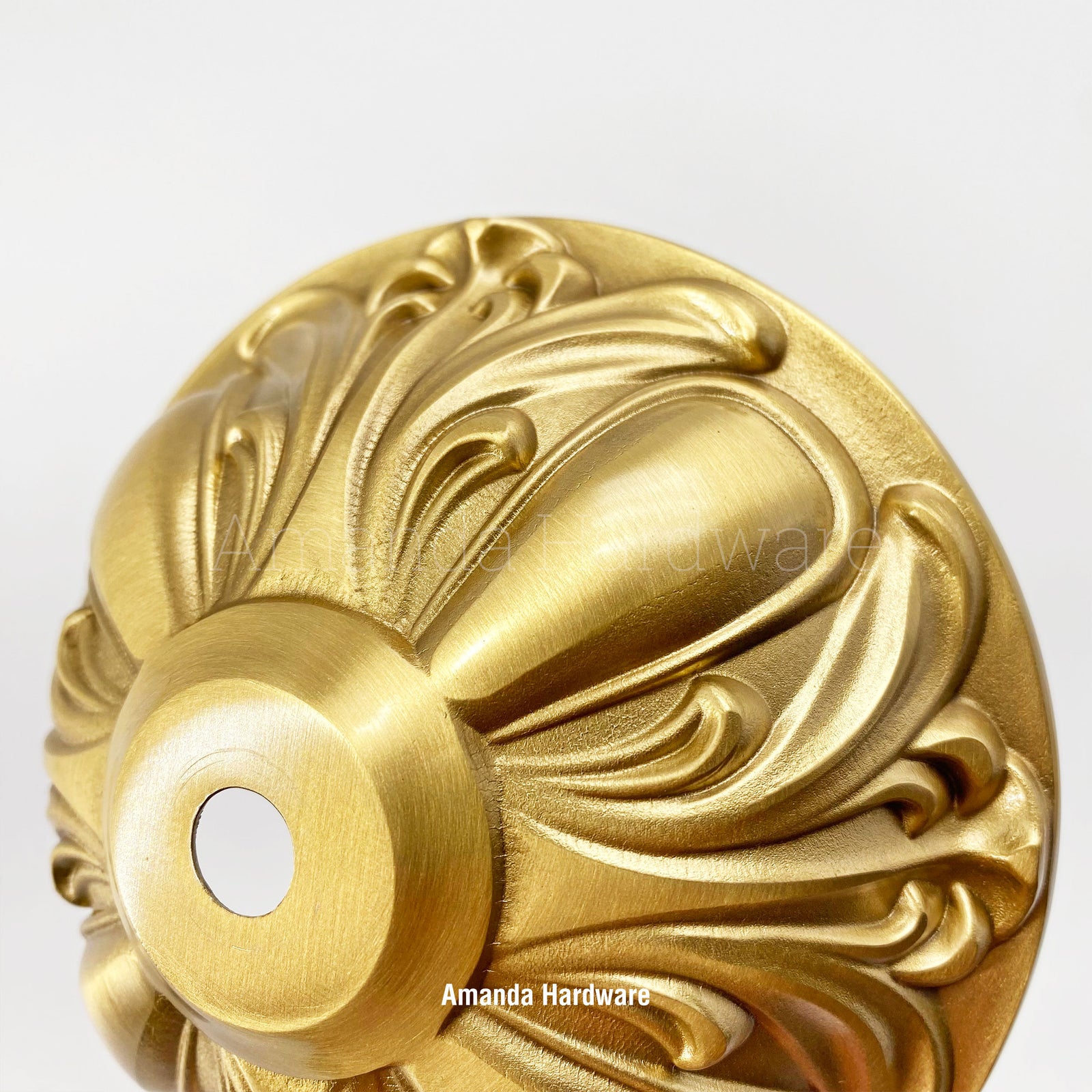 Brass Floral Dome Hook - 4.72in