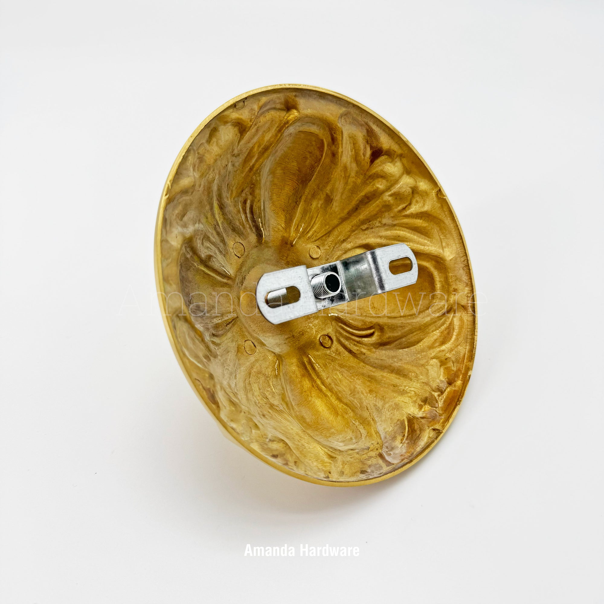 Brass Floral Dome Hook - 5.91in
