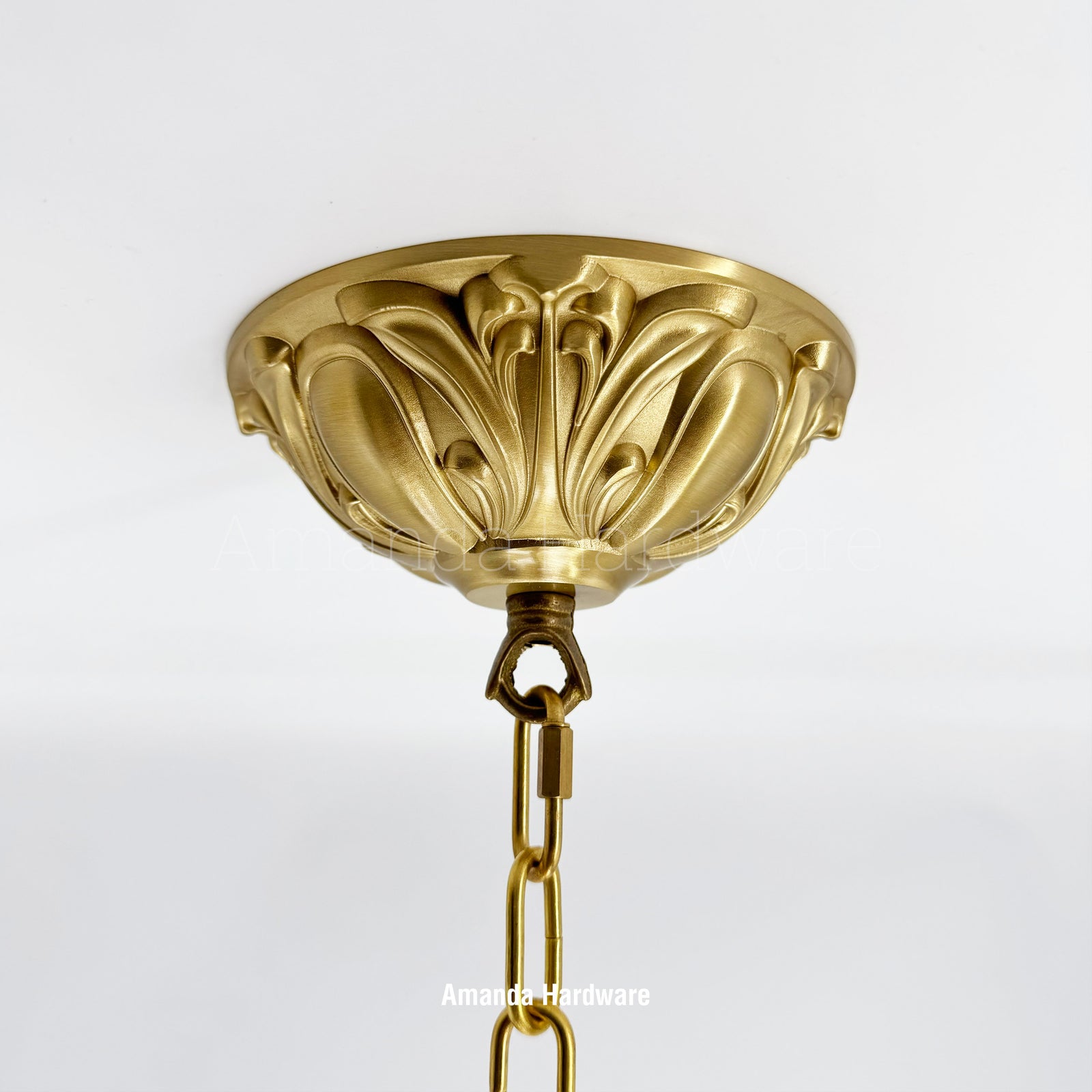 Brass Floral Dome Hook - 7.17in