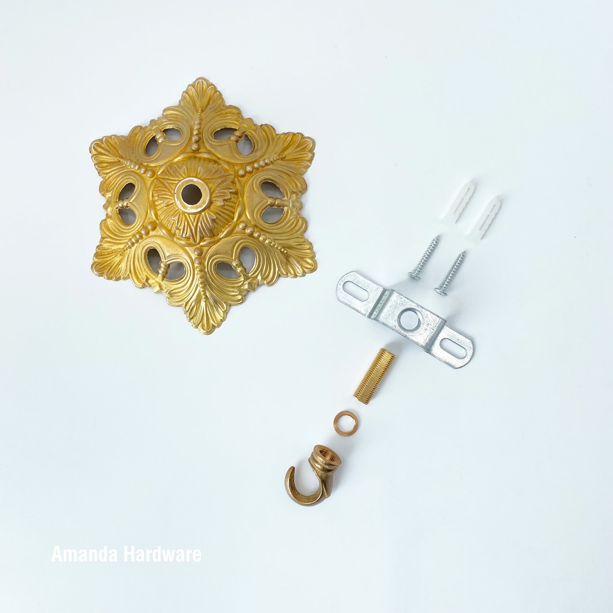 Brass Floral Hook - 5.25in