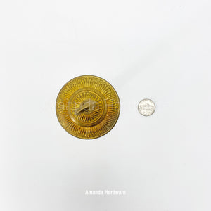 Brass Flower Cap Hook - 3.15in