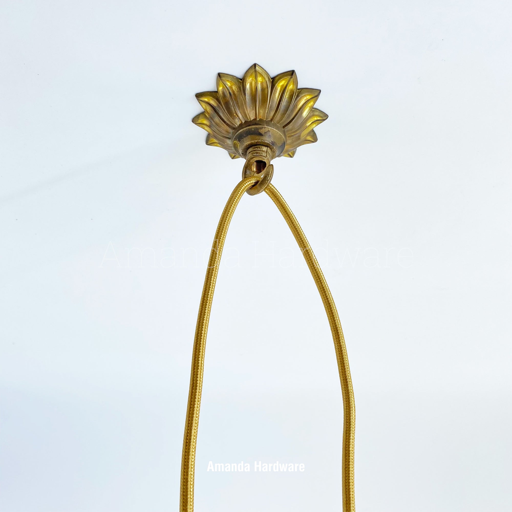 Flower Petal Brass Hook - 3.5in