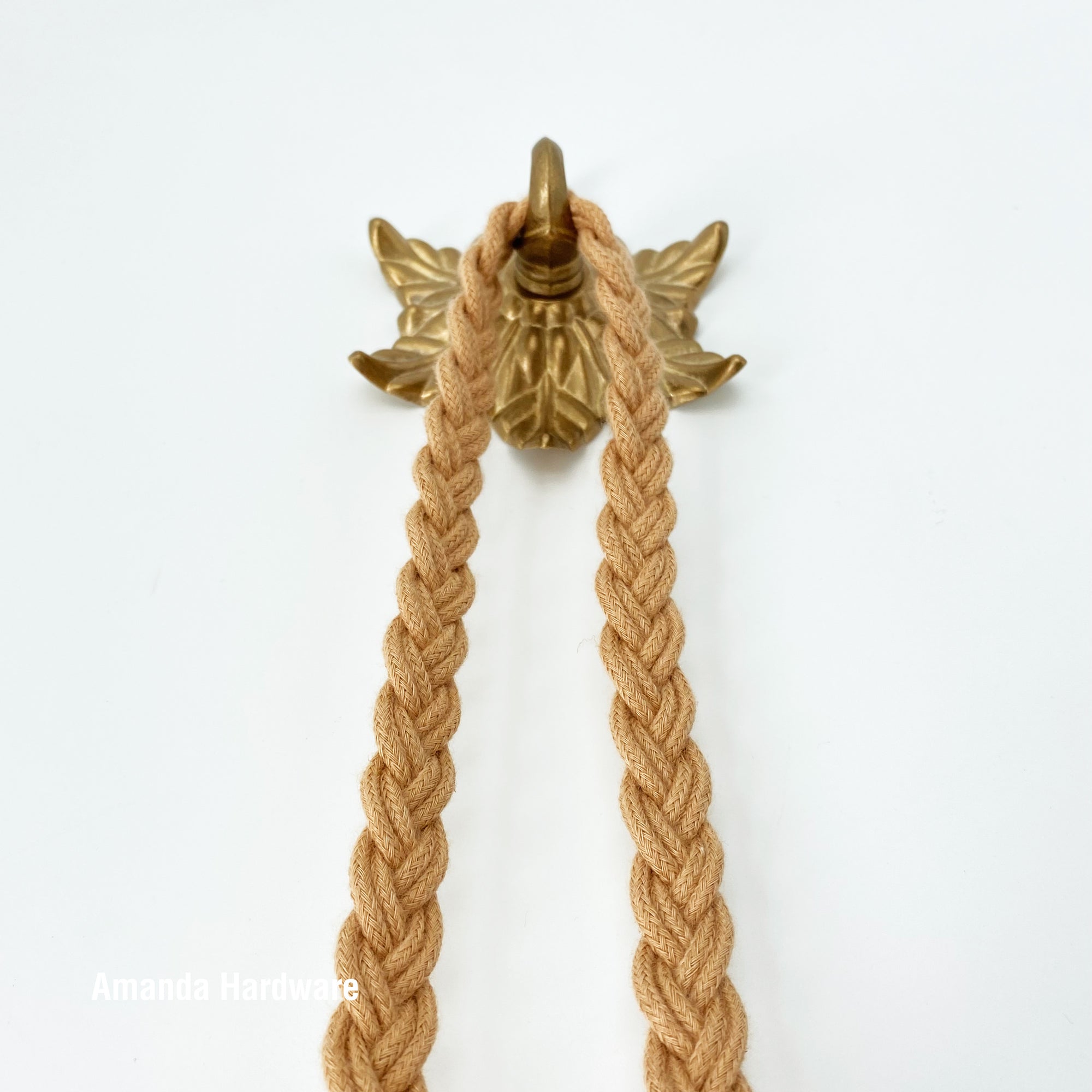Brass Flower Hook - 3.95in