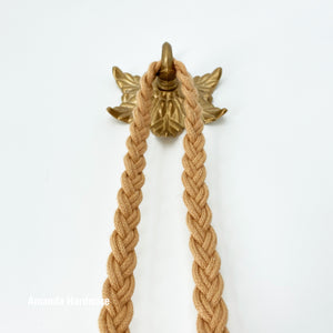 Brass Flower Hook - 3.95in