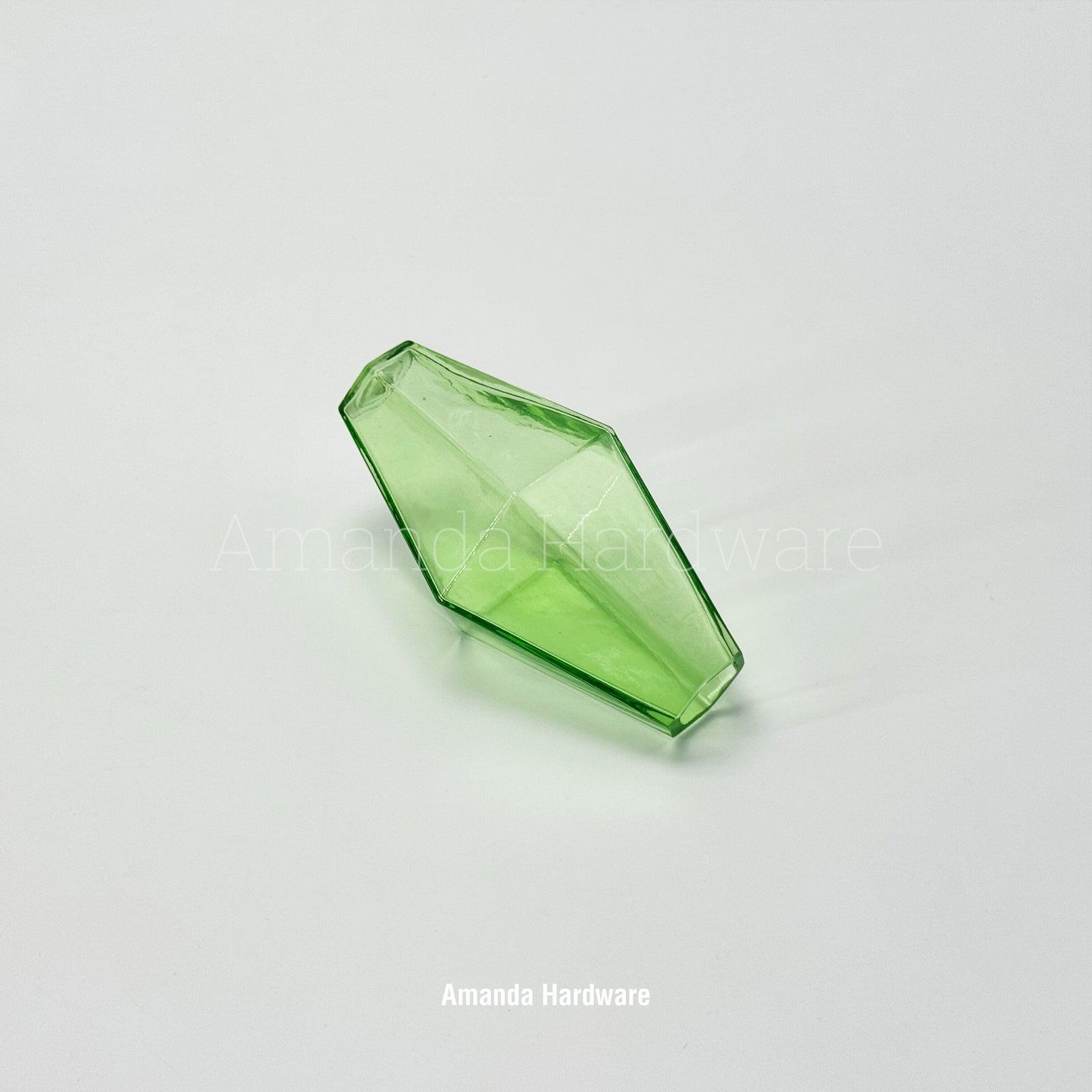 Green Polyhedra Glass Droplet