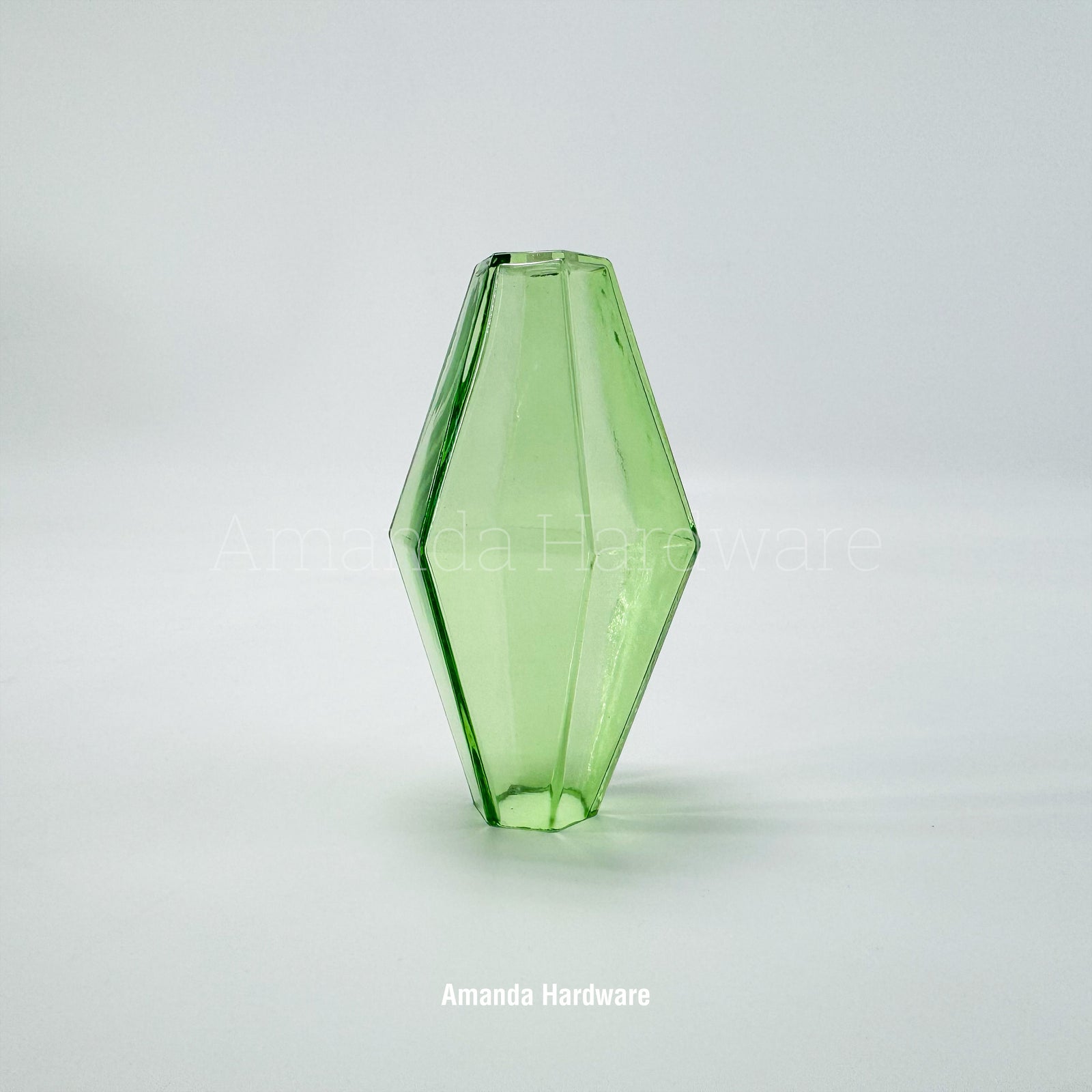 Green Polyhedra Glass Droplet