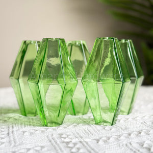 Green Polyhedra Glass Droplet