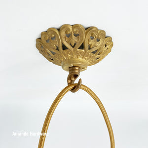 Brass Heart Hook - 4in