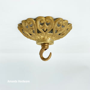 Brass Heart Hook - 4in