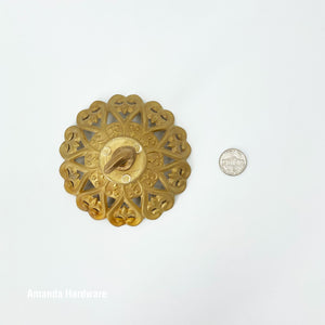 Brass Heart Hook - 4in