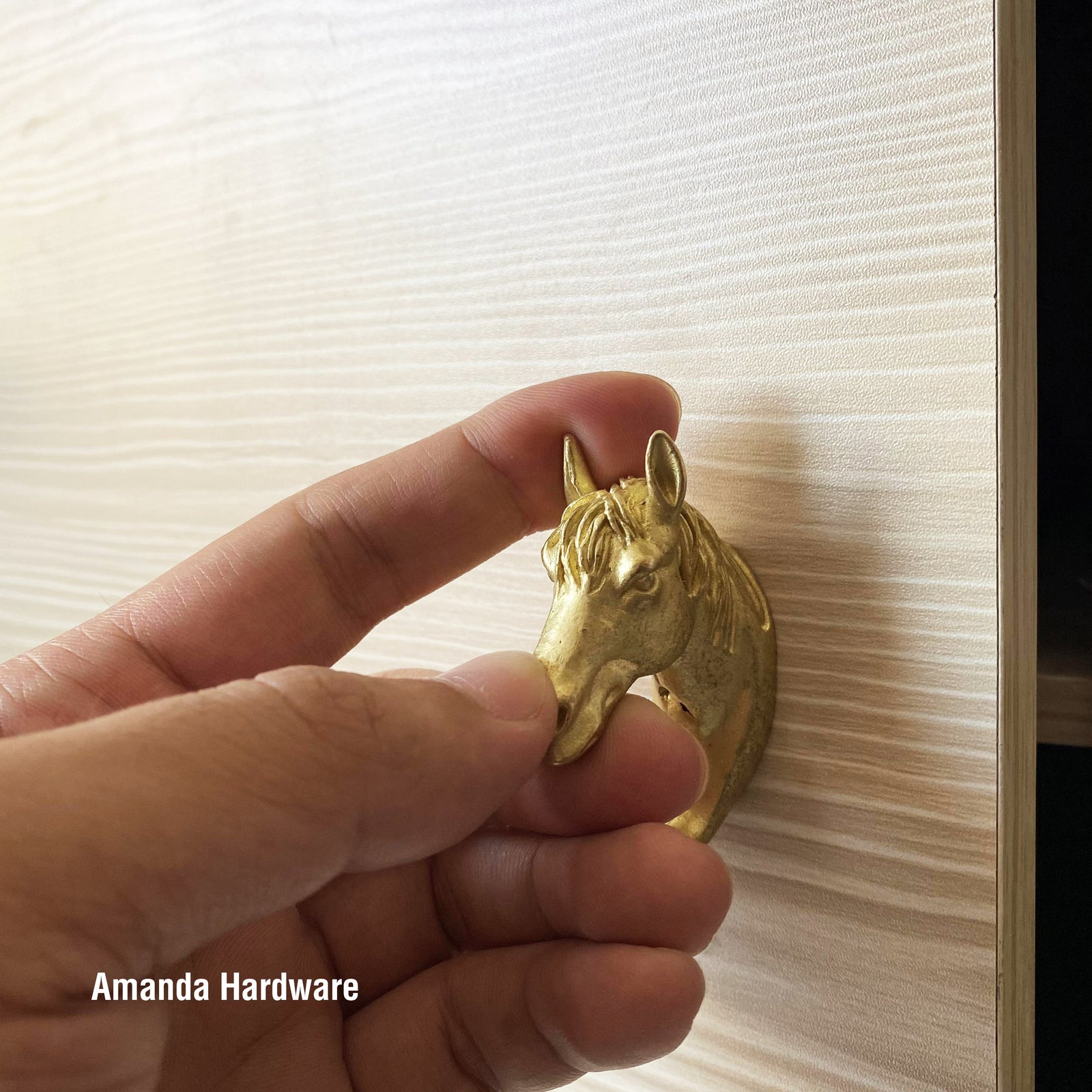 Brass Horse Pull Knob - Wall Hook