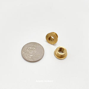 Reducing Insert Coupling - 1/4-27 x 1/8 IPS - With Shoulder - Solid Brass