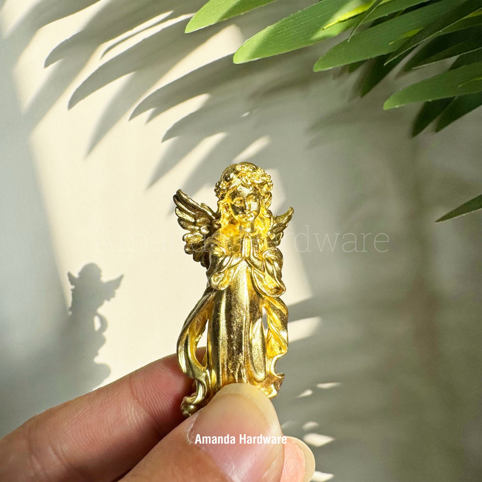 Brass Angel Figurine Pull Knob