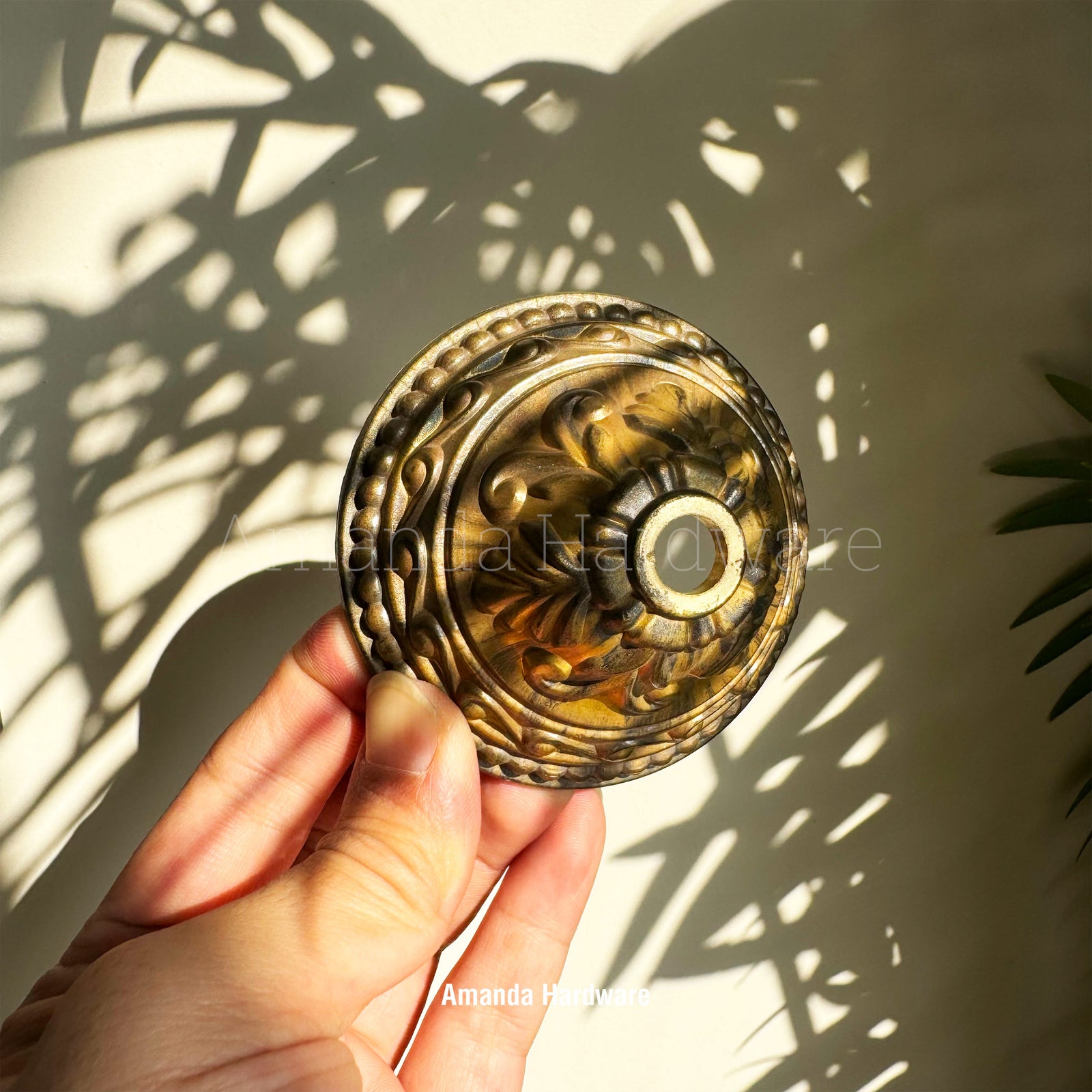 Brass Ornamental Cone Hook - 3.27in