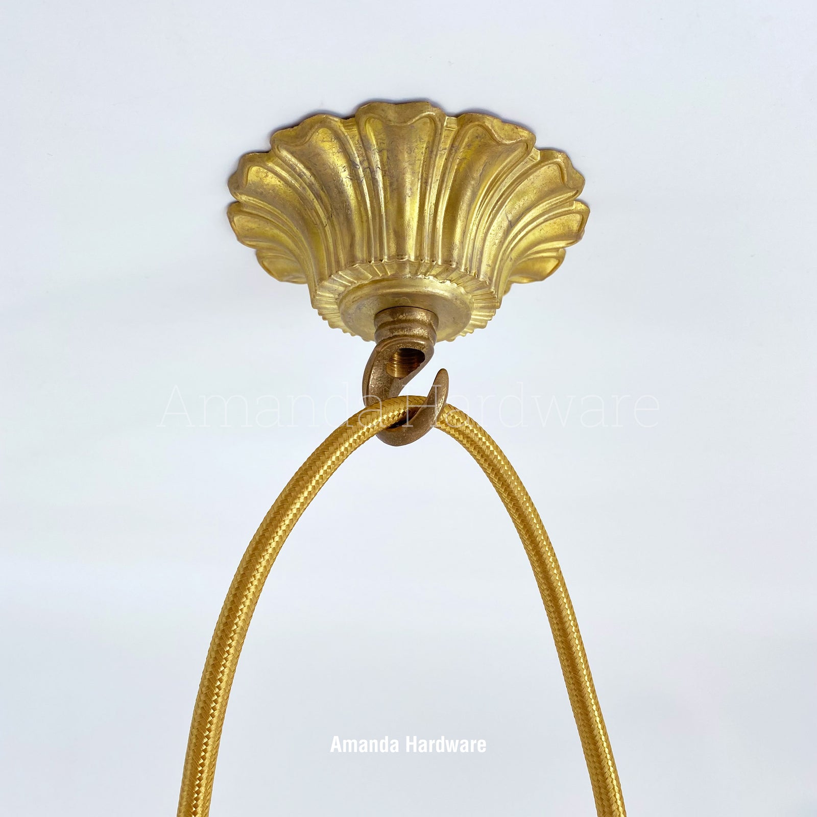 Brass Petal Cone Hook - 3.52in